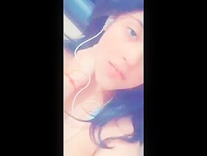 Cute Instagram Influencer Squeezing Her Big Boobs And Fondling In Front Of Live Cam