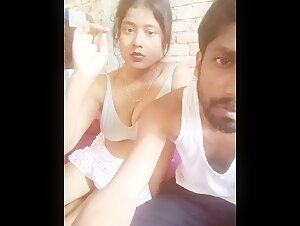 Desi Indian Couple Streaming Own Sex Video For Extra Cash, Cute Girlfriend Boobs Pressing And Blowjob 2 of 3