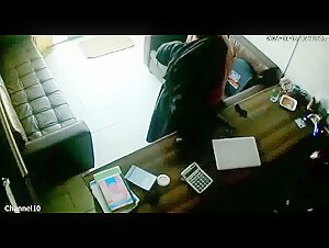 Pakistani Office Couple Sex Recorded On CCTV, Office Boss And Sexy Lady Fucking Different Days Sex Videos 4 of 5