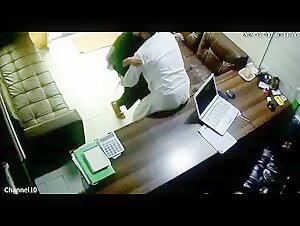 Pakistani Office Couple Sex Recorded On CCTV, Office Boss And Sexy Lady Fucking Different Days Sex Videos 1 of 5
