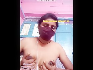 Hot Bhabhi Showing Big Boobs Removing Her Maroon BraOn Video Call, Indian Indhuja